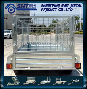 Remorque de cargaison galvanisée à essieu unique 8x5 avec cage - Product Image 5