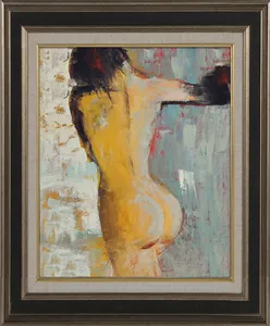 Pintura à óleo da mulher nude reprodução de renoir