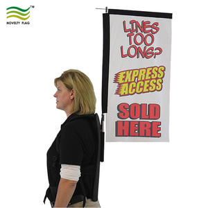 لافتة إعلانية مخصصة على شكل قطرة ماء مزدوجة الجانب مع أعلام طائرة للإعلان الخارجي والترويج - Product Image 3