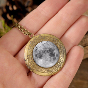 astronomía joyería regalo multicolor Galaxy Glass Locket collar espacio nebulosa estrellas cielo Locket COLLAR COLGANTE - Product Image 3