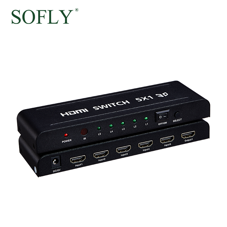 Мини 5 портов P HDMI переключатель p Видео 1080 5 в 1 с ИК-пультом
