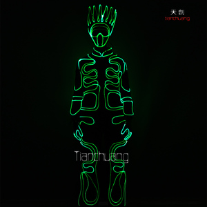 Disfraces de Fibra Óptica con Cambio de Color Súper Geniales con Máscara, Disfraces de <span class=keywords><strong>Robot</strong></span> LED para Bailar - Product Image 1