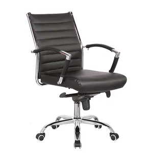 High end short back leather luxury leather conference task office chair