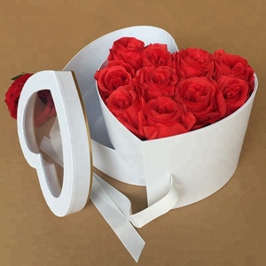 Tùy Chỉnh LOGO Màu Sắc Khác Nhau Đôi Layers Tim Hộp Quà Tặng, Sang Trọng Hộp Hoa Với PVC <span class=keywords><strong>Hat</strong></span> - Product Image 4