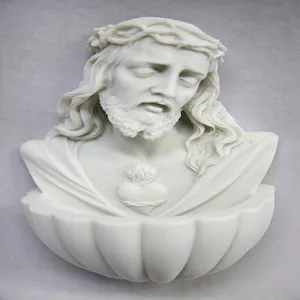 Holy Water Font Jesus Christ Religious Catholic Wall Hanging Statue Sculpture