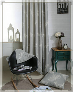 Rideaux en <span class=keywords><strong>coton</strong></span> à <span class=keywords><strong>lin</strong></span> en broderie <span class=keywords><strong>rideau</strong></span> gris - Product Image 2