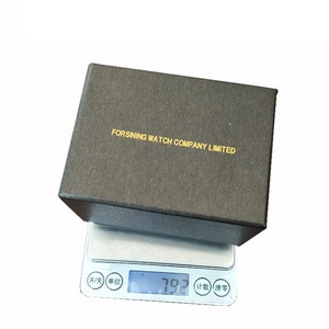 Caja de reloj de regalo de papel marrón de lujo, para relojes Forsining Winner - Product Image 5