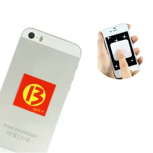 Microfiber stick clean mobile phone cloth sticker