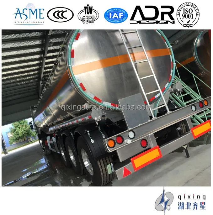 ADR DOT certificação SASO 46000 Litros 3 Eixos Semi Reboque Do Tanque de Combustível De Alumínio De Liga
