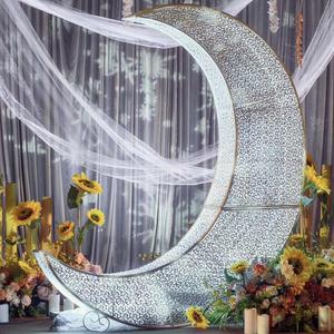 Lo último en decoración de bodas, fondo de escenario con forma de <span class=keywords><strong>Luna</strong></span> y decoraciones de escenario - Product Image 4