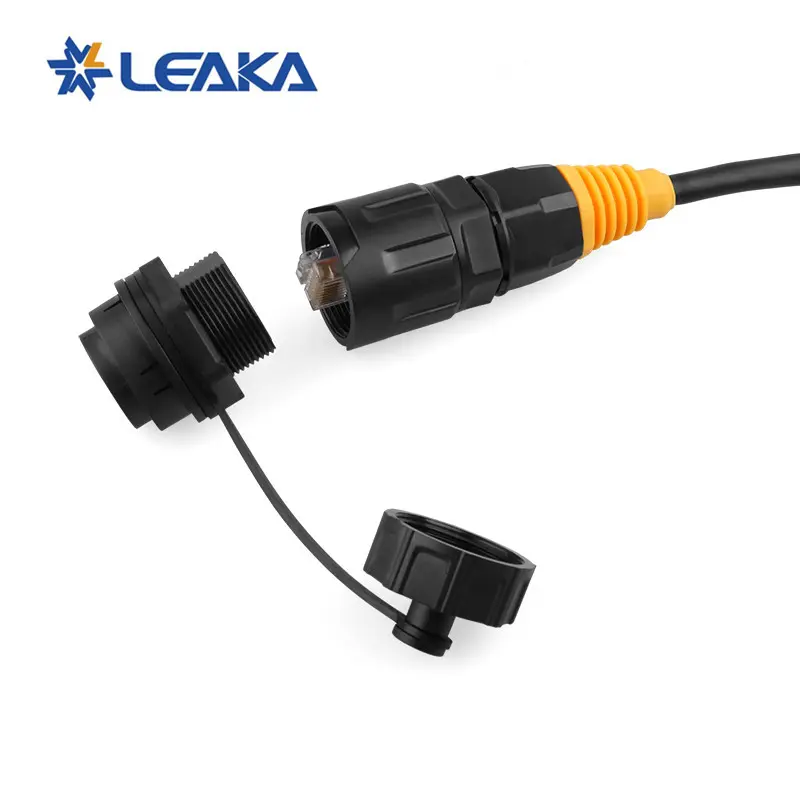 Rj45 Connector Durable 8 Pin 8 Core Ethercon Network Cable Cat5 Bayonet Fitting Panel Mount Pcb Shield Cnlinko RJ45 Connector