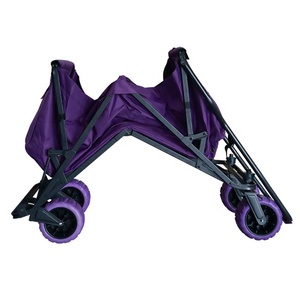 Vouwwagen Kampeerwagen Trolley Handtruck Winkelwagens Gesloten Utility Foldfoldingrden Strand Hoge Capaciteit Groot Formaat - Product Image 4