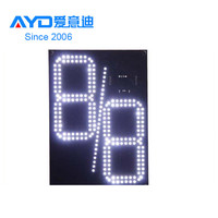 8 pulgadas Color blanco Exterior 7 segmentos Pantallas LED Señal LED electrónica única para gasolinera Precio Pole Six Video