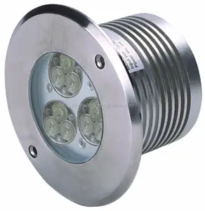 Luz envoltória de led de 9w, cor constante 3x3w 9x1w, led redondo ou rgb, subterrânea, 316, aço inoxidável