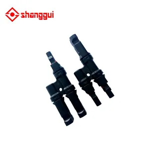 ip65 waterproof T type branch 2 to 1 solar panel cable connector