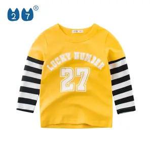 2021 primavera autunno nuovi bambini abbigliamento stampato cotone Casual ragazzo manica lunga T Shirt