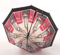 Fournisseur champignon dôme forme effet 3D impression transparent POE droit pluie parapluie jetable parapluie