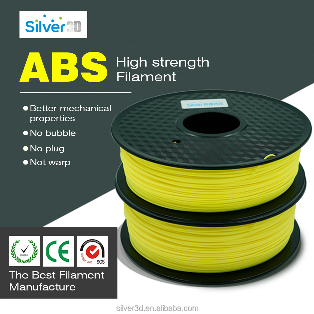 Argent Professionnel modification ABS PLA PVA PETG 3D filament 1.75mm 3.00mm 3D imprimante filament 1.75mm