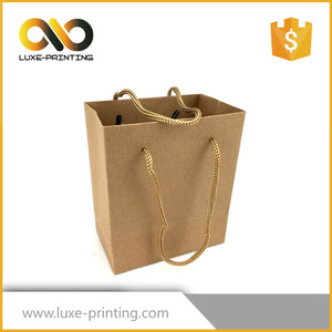 Impression personnalisée et stock <span class=keywords><strong>brun</strong></span> sac en papier kraft avec poignée de papier tordue - Product Image 3