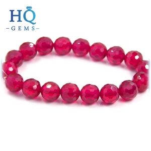 HQ Đá Quý 10mm đầy đủ lỗ tổng hợp <span class=keywords><strong>Ruby</strong></span> Mặt <span class=keywords><strong>ruby</strong></span> hạt Giá Bóng đầy đủ khoan lỗ hạt - Product Image 5