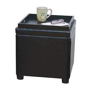 Bon service usine rembourré tabouret de rangement en cuir <span class=keywords><strong>noir</strong></span> <span class=keywords><strong>cube</strong></span> <span class=keywords><strong>pouf</strong></span> - Product Image 1