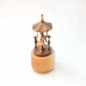 Nieuwste houten gift items merry-go-round muziek box