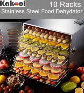 Machines de déjeuner en acier inoxydable, pour la déshydratation des Fruits et légumes, avec 10 supports
