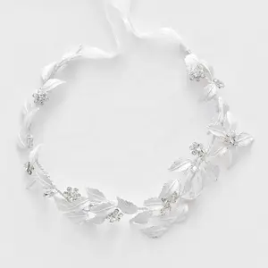 Amelie West Heißer Verkauf Braut Haar Reben Strass Blume Stirnband Braut Schmuck Set Hochzeit Braut Haar Band