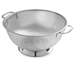 Thép không gỉ micro-đục lỗ 5-Quart colander-Bộ lọc chuyên nghiệp micro-đục lỗ thép không gỉ 5-Quart colander-DIS