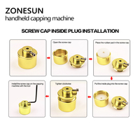 ZONESUN ZS-XG600 Machine de capsulage électrique portable, machine à vissage de bouchons, machine de scellage électrique de bouchons