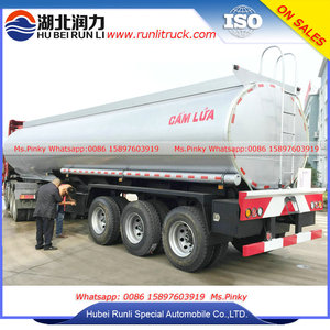 Remorque de transport en réservoir d'éthanol, semi-remorque de réservoir en acier inoxydable, 37500l - Product Image 3