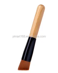 Yimart Professional Makeup Foundation Brush Wooden Handle Synthetic Hair Blending Blush Flat Top Contour Brush