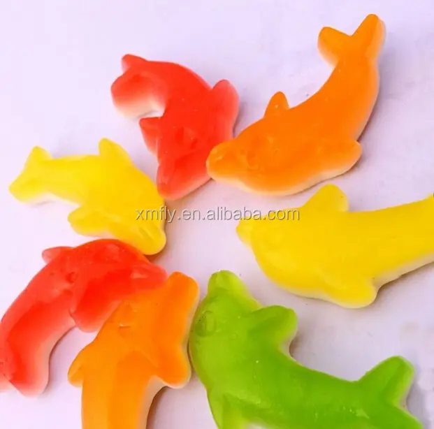Doces da gummy do dolphin em forma de peixe