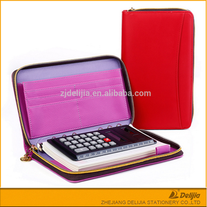 Oficina de negocios barato cerradura de <span class=keywords><strong>la</strong></span> cremallera agenda organizador con <span class=keywords><strong>la</strong></span> calculadora - Product Image 2
