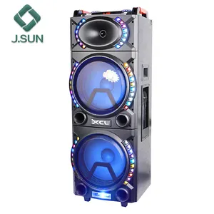 Dual 10 12 15 inch Party Speaker Portable Trolley Speaker with USB SD card