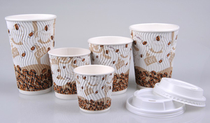 Taza taza café 4oz 6oz 6.5oz 8oz 10oz 12oz 16oz onda wall Paper de copa Custome imprimió <span class=keywords><strong>con</strong></span> tapa - Product Image 1