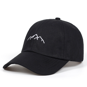 Gorras de Béisbol Bordadas con Diseño de Cadena de Montañas, Gorras Ajustables con Cierre a Presión, Gorras de Moda Estilo Dad Hat - Product Image 1