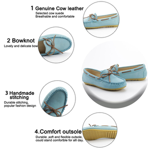 Mocassins en cuir à bout rond pour femme, chaussures plates, confortables à conduire, décontracté, nouvelle-zélande, tendance - Product Image 5