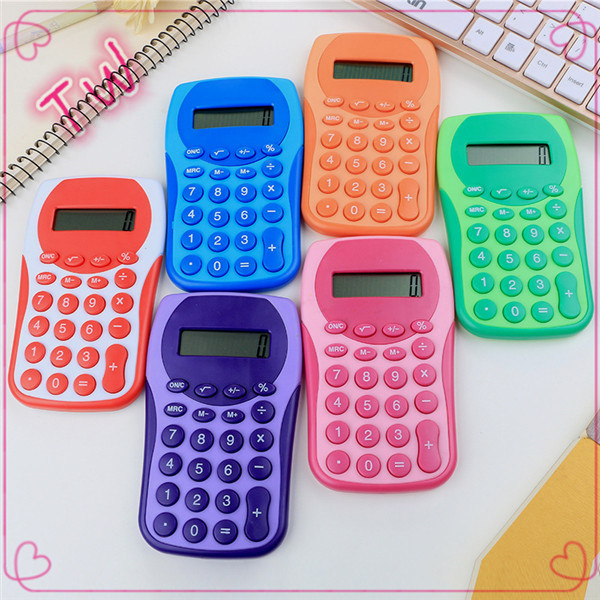 Европейский Лидер продаж, милые канцелярские товары, экологически чистый, красочный, натуральный пластик, солнечный, финансовый калькулятор для офиса