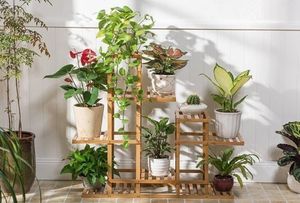 Étagères et étagères de rangement <span class=keywords><strong>pour</strong></span> <span class=keywords><strong>plantes</strong></span> en bambou à plusieurs niveaux <span class=keywords><strong>Support</strong></span> <span class=keywords><strong>pour</strong></span> pots de fleurs <span class=keywords><strong>Support</strong></span> <span class=keywords><strong>pour</strong></span> <span class=keywords><strong>plantes</strong></span> en <span class=keywords><strong>bois</strong></span> <span class=keywords><strong>Intérieur</strong></span> ou extérieur - Product Image 3