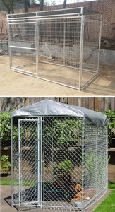 Casa de perro de metal más segura, valla temporal para correr al aire libre, barata, galvanizada/PVC, nuevo diseño - Product Image 3