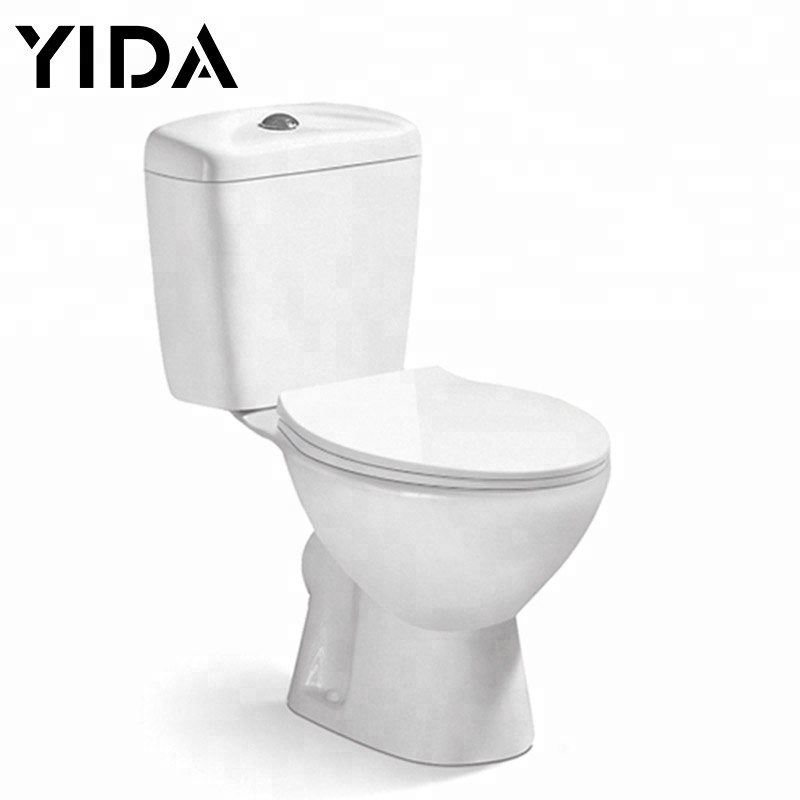 Современный керамический туалет нового дизайна для ванной комнаты, дешевый керамический туалет из двух частей