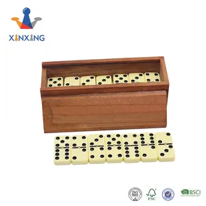 Đôi Sáu <span class=keywords><strong>Domino</strong></span> Và Bộ <span class=keywords><strong>Domino</strong></span> Đầy Màu Sắc Bằng Gỗ Với Hộp Gỗ Và 28 Bộ Trò Chơi <span class=keywords><strong>Domino</strong></span> - Product Image 3