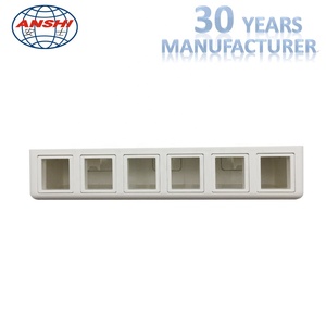 ANSHI <span class=keywords><strong>4</strong></span> ports <span class=keywords><strong>RJ45</strong></span> UTP Prise trapézoïdale CAT5E CAT6 Boîte <span class=keywords><strong>de</strong></span> montage en surface blanche pour les télécommunications - Product Image 4