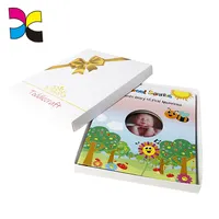 사진 삽입을 가진 백색 나선형 바인딩 두꺼운 표지의 책 아기 기억 책 인쇄