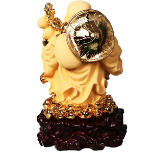Statue de <span class=keywords><strong>bouddha</strong></span> chinois fengshui, grande statue de <span class=keywords><strong>bouddha</strong></span>, couleur or 24k, porte-bonheur - Product Image 3
