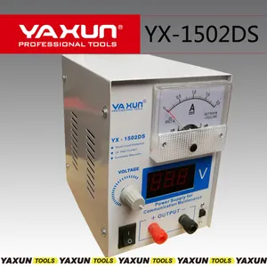 YX-1502DS YAXUN 15V 2A Catu Daya DC Ganda Dapat Diatur untuk Penggunaan Reparasi Ponsel