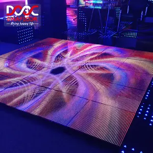 中国专业舞蹈地板婚礼派对p6便携式互动led dj舞台led舞池