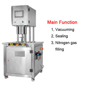 Machine semi-automatique de cachetage de rinçage d'azote de vide de boîte en fer blanc de <span class=keywords><strong>caviar</strong></span>/machine de mise en conserve sous vide - Product Image 3