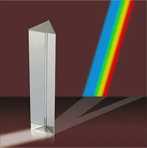 En gros optique en verre cristal k9 60 degrés arc-en-ciel équilatéral prisme triangulaire